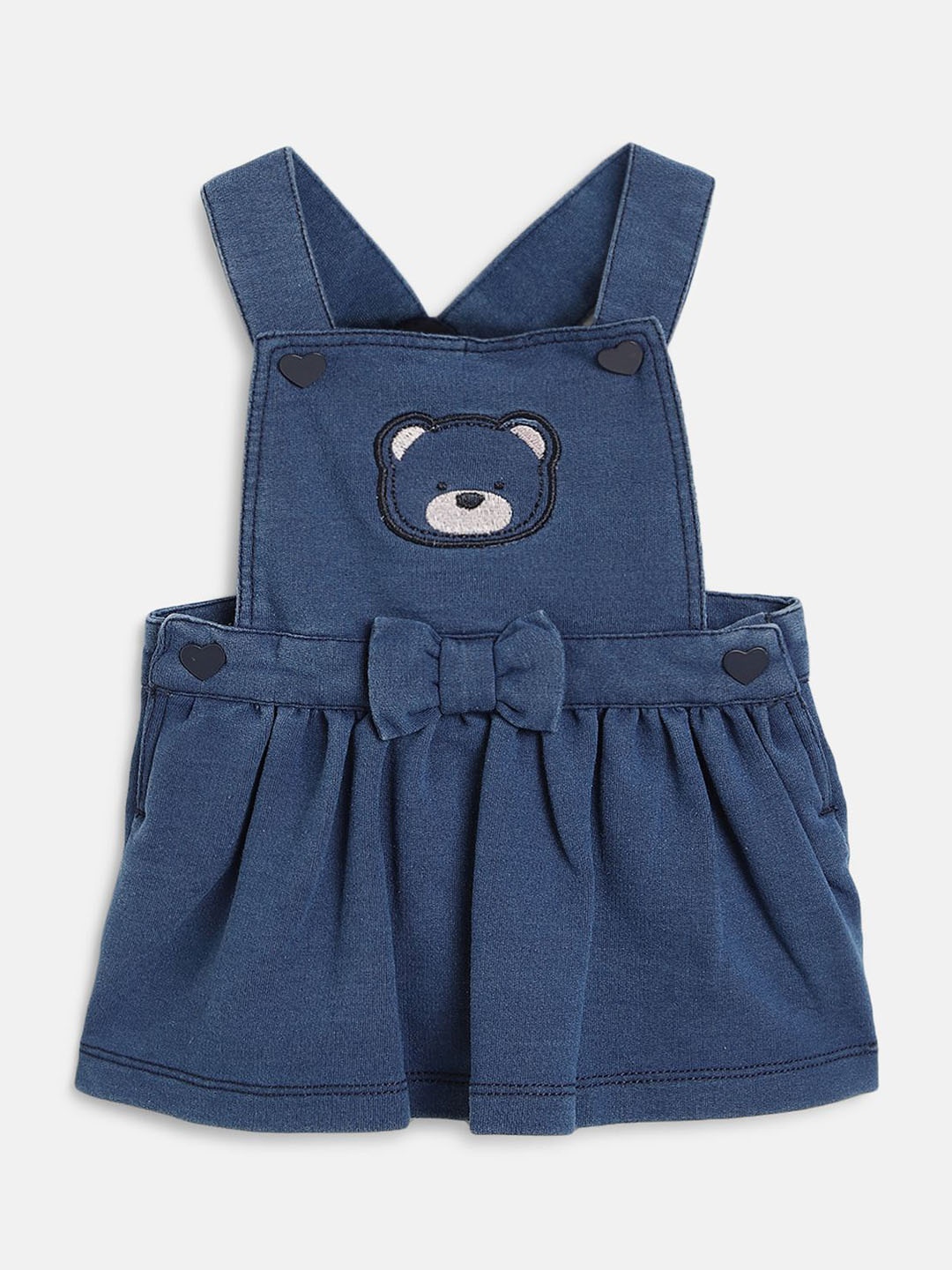 

Chicco Girls Embroidered Flared Dungarees, Blue