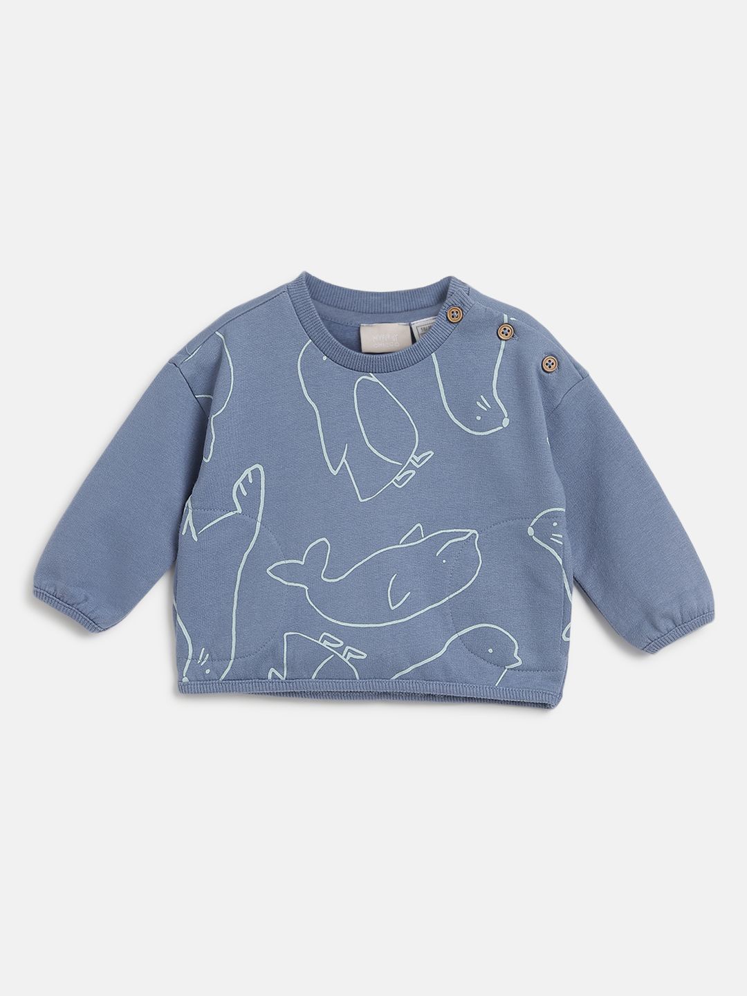 

Chicco Boys Graphic Printed Long Sleeves Round Neck Sweatshirt, Blue