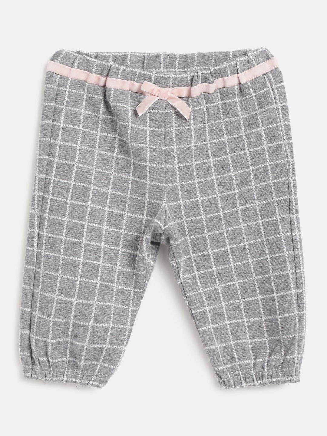 

Chicco Girls Checked Relaxed Easy Wash Joggers Trousers, Grey