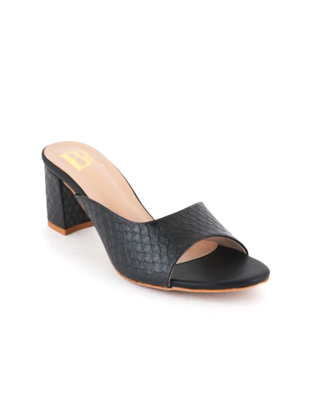 

Bella Rosa Textured Block Sandals, Black