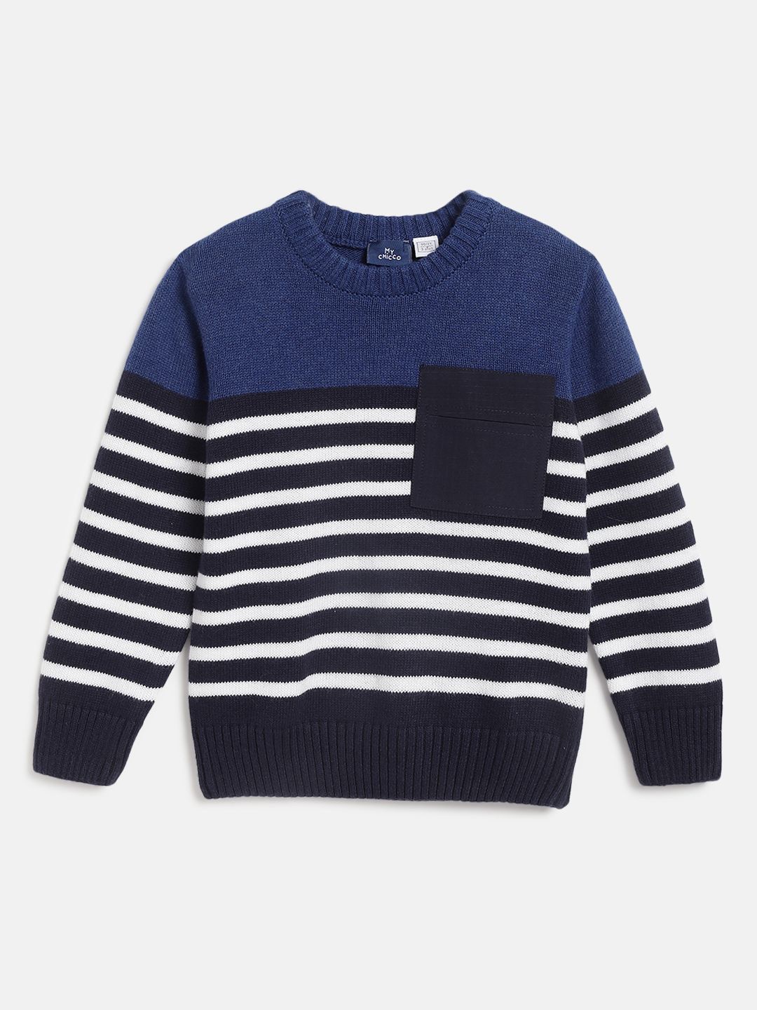 

Chicco Boys Striped Pullover, Navy blue
