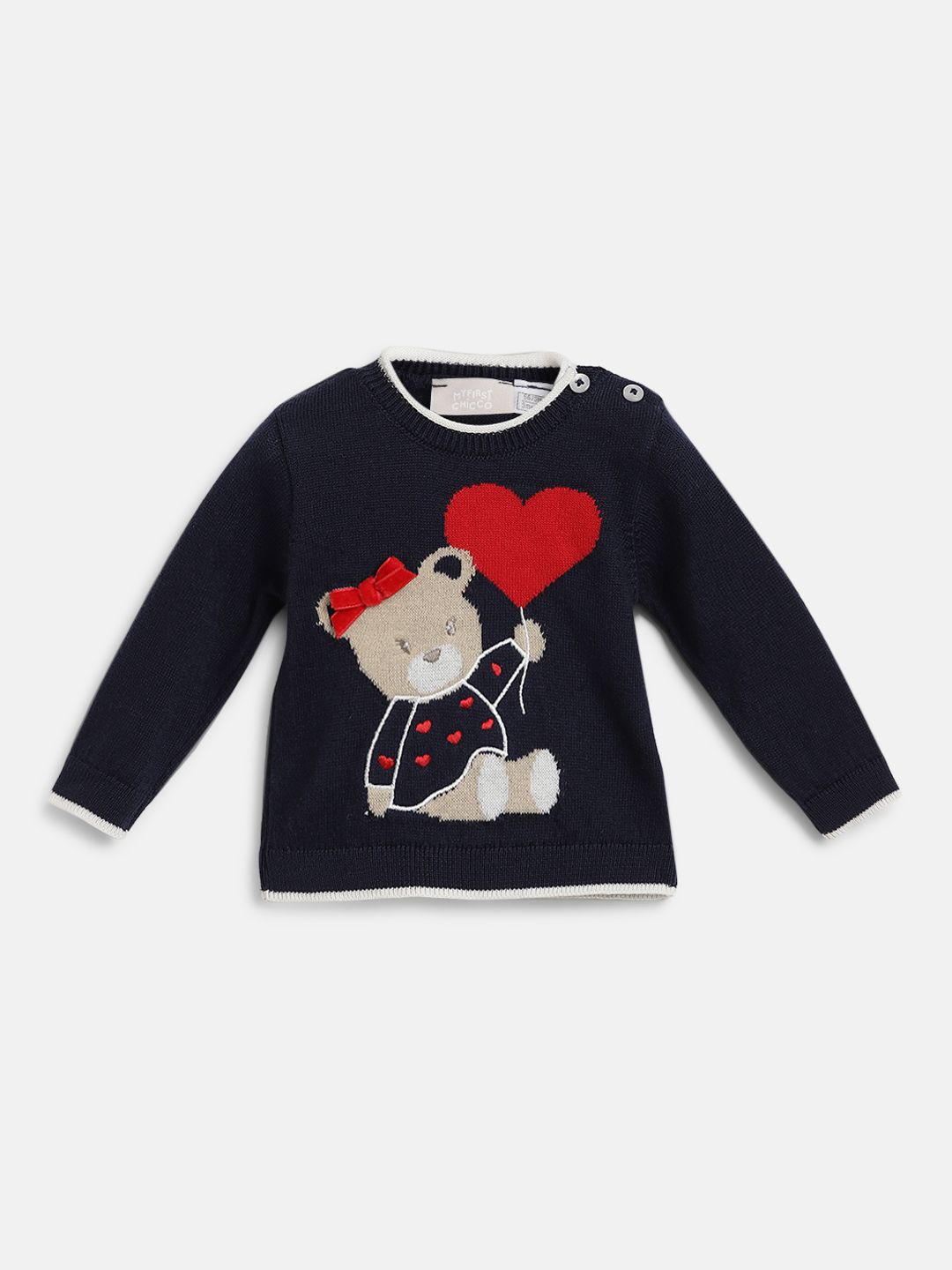 

Chicco Girls Animal Printed Pullover, Navy blue