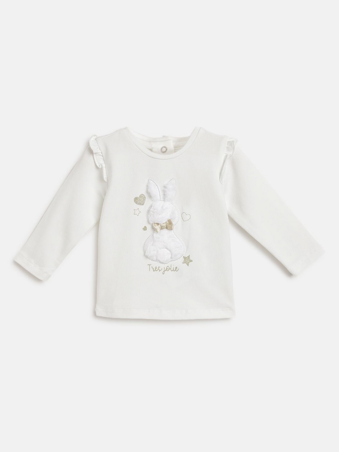 

Chicco Girls Printed Applique T-shirt, White
