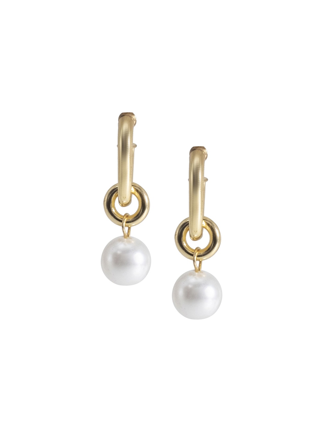 

Shining Jewel - By Shivansh Gold-Plated Contemporary Cubic Zirconia Drop Earrings