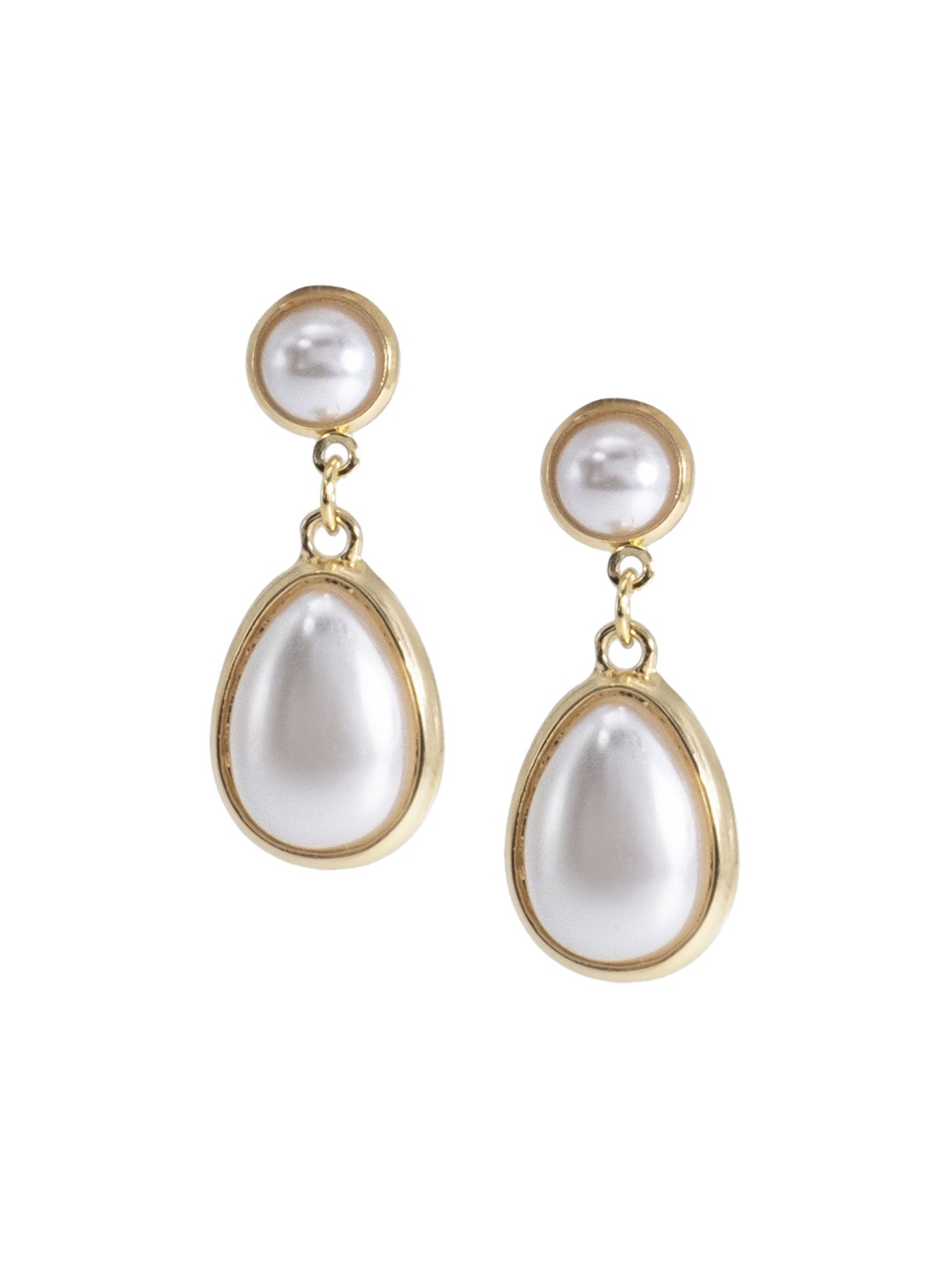 

Shining Jewel - By Shivansh Gold-Plated Contemporary Beaded Drop Earrings