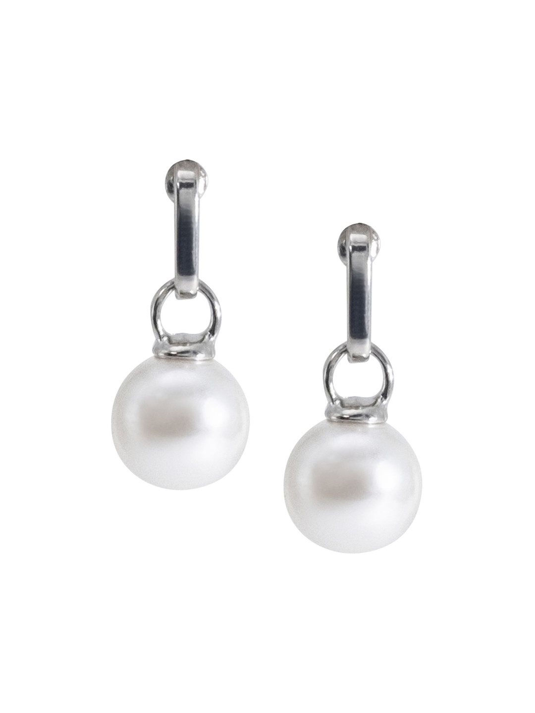 

Shining Jewel - By Shivansh Silver-Plated Beaded Drop Earrings