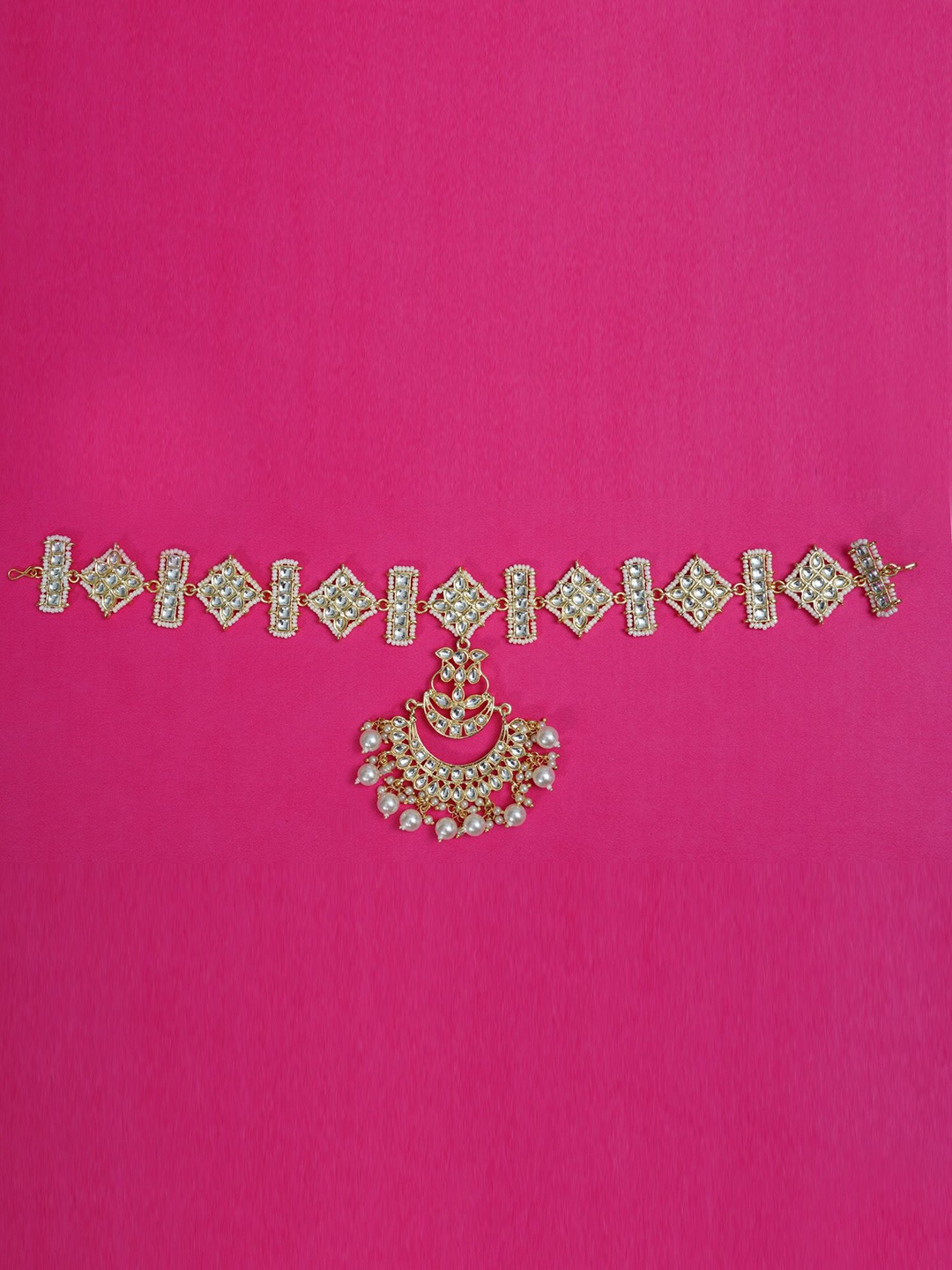 

Designbox Kundan-Studded Matha Patti, Gold