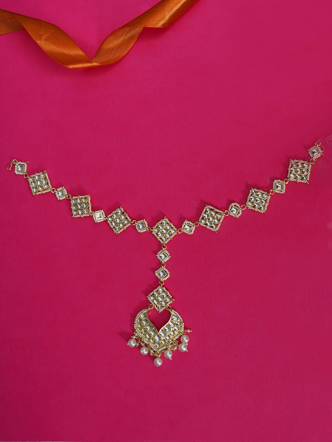 

Designbox Kundan-Studded Matha Patti, Gold