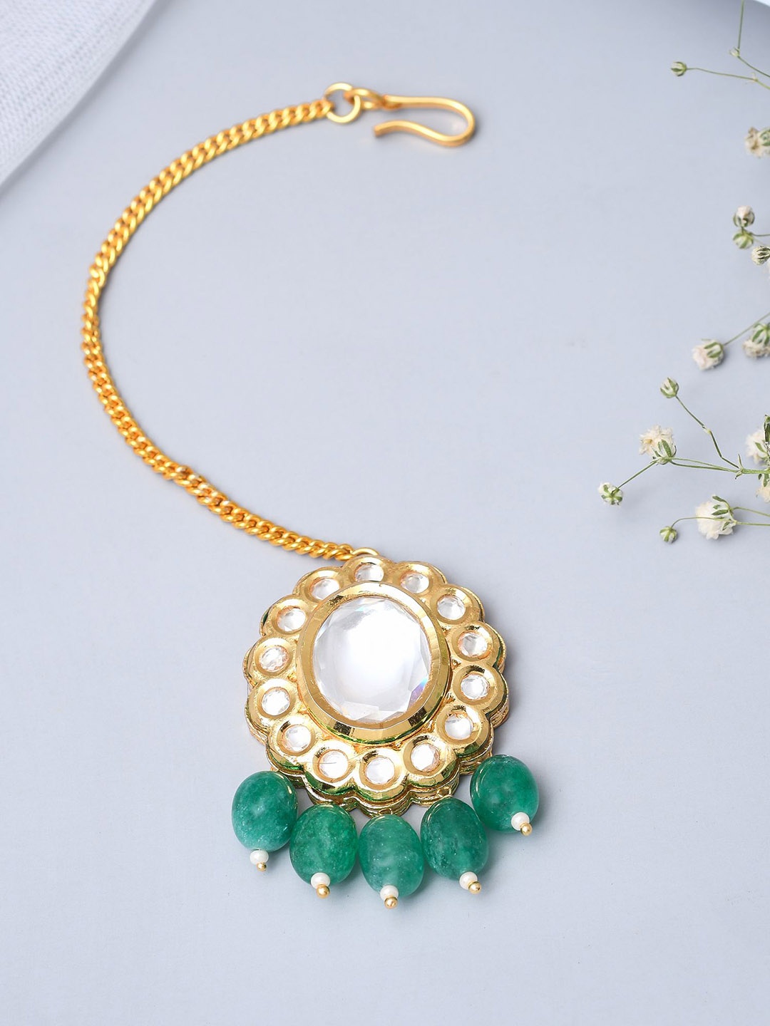 

Designbox Kundan-Studded Maang Tikka, Gold