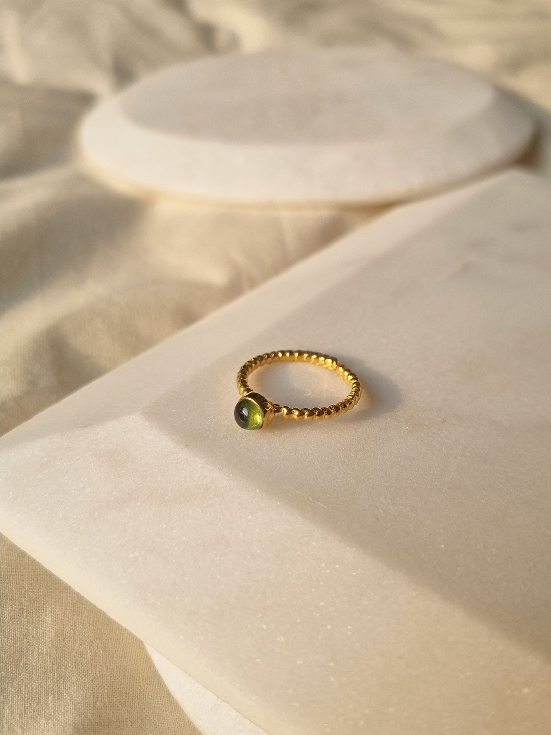 

Kirikiri 22KT Gold-Plated Crystals Studded Adjustable Finger Ring