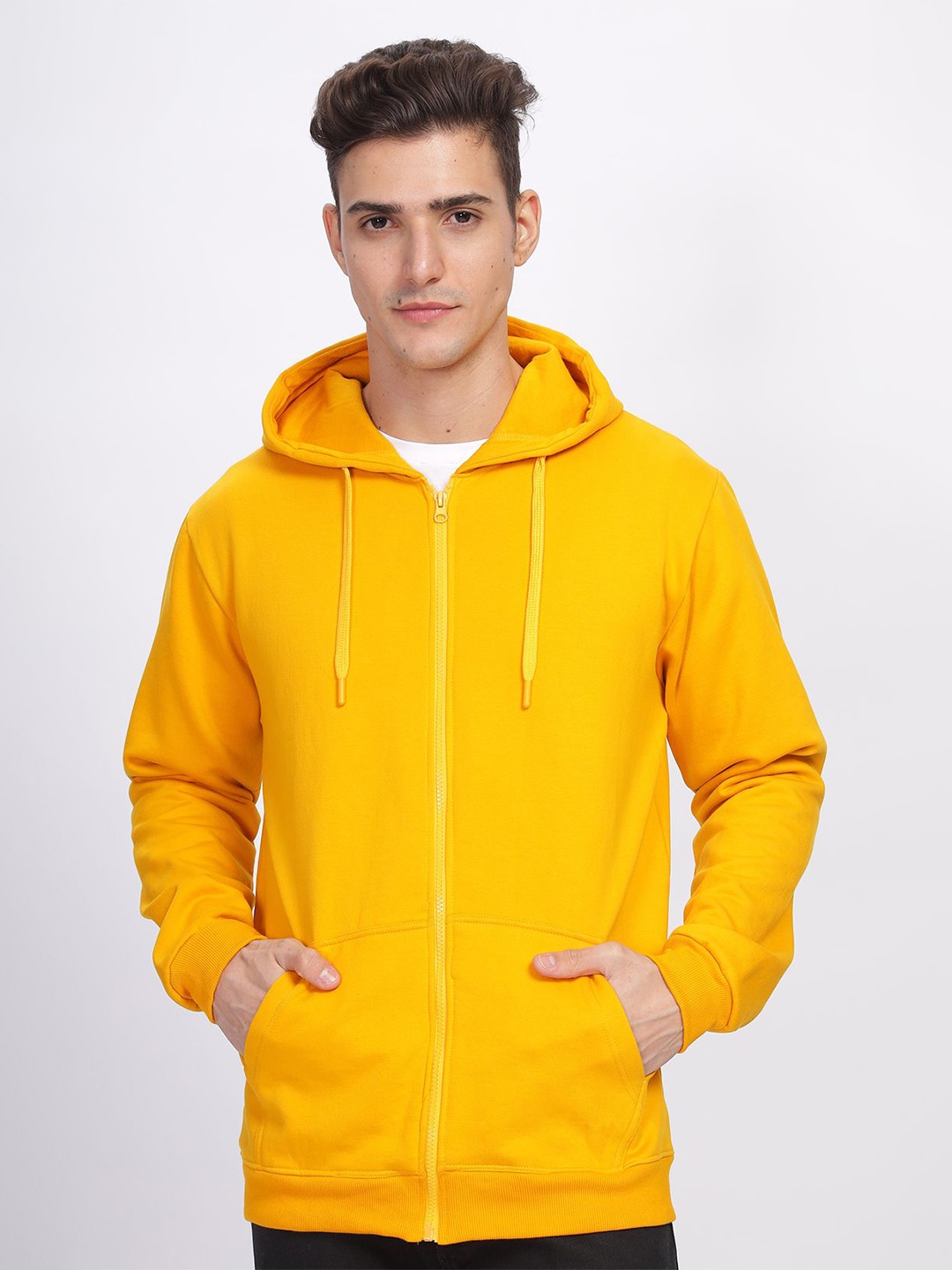

ADRO Men Hooded Sweatshirt, Mustard