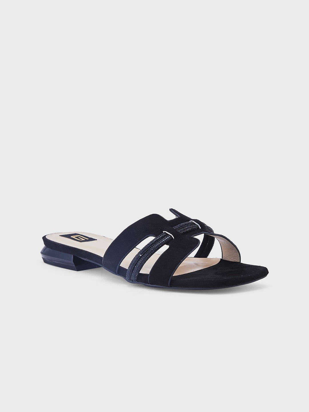 

Sole To Soul Women Embellished Open Toe Flats, Black