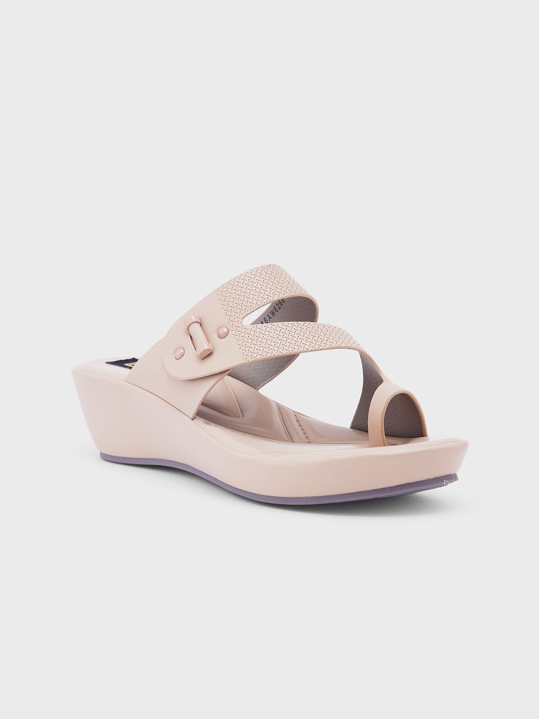 

Sole To Soul Women Wedge Sandals with Laser Cuts, Beige