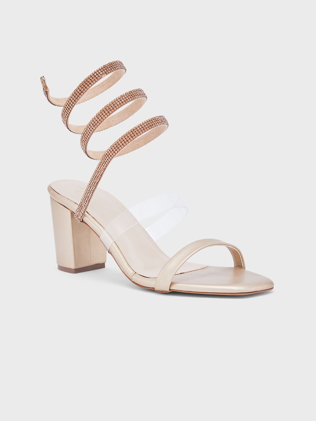 

Sole To Soul Embellished Block Sandals, Gold