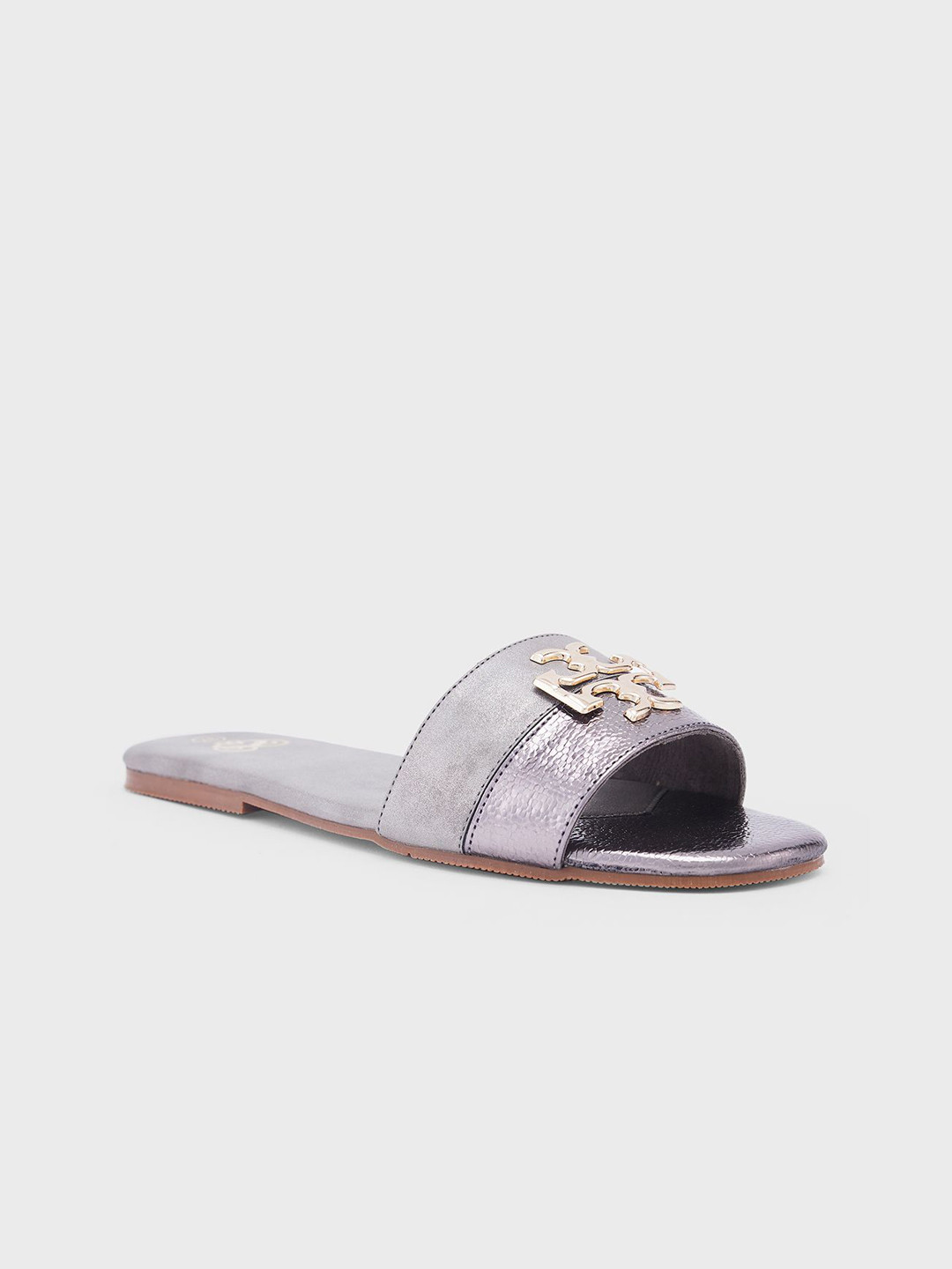 

Sole To Soul Women Embellished Open Toe Flats, Grey