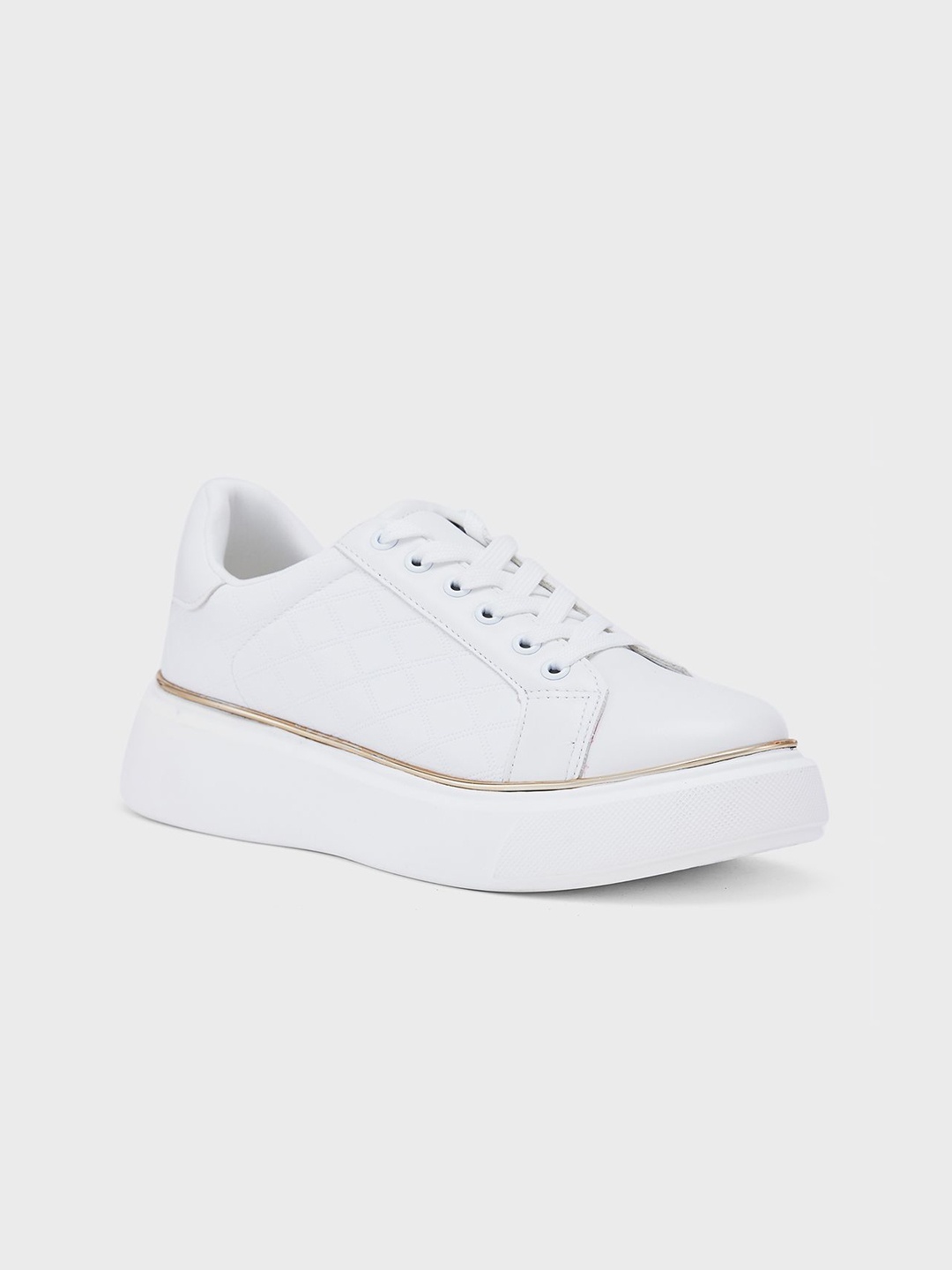 

Sole To Soul Women Lightweight Sneakers With Lace-ups Details, White
