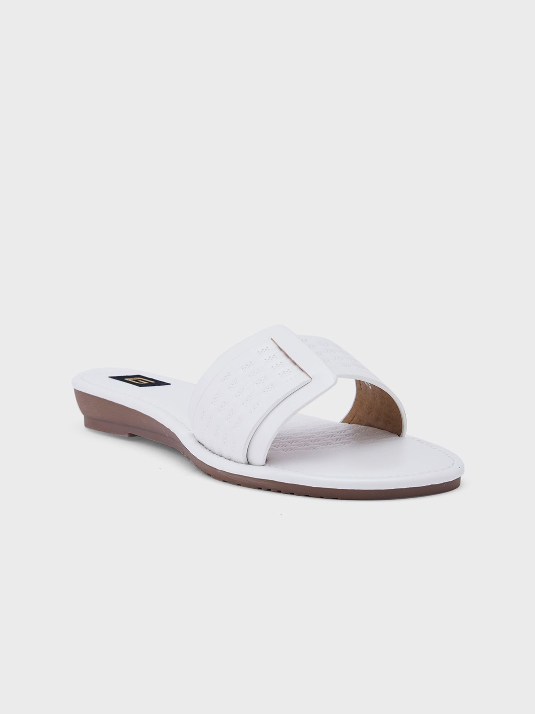 

Sole To Soul Women Textured Open Toe Flats, White