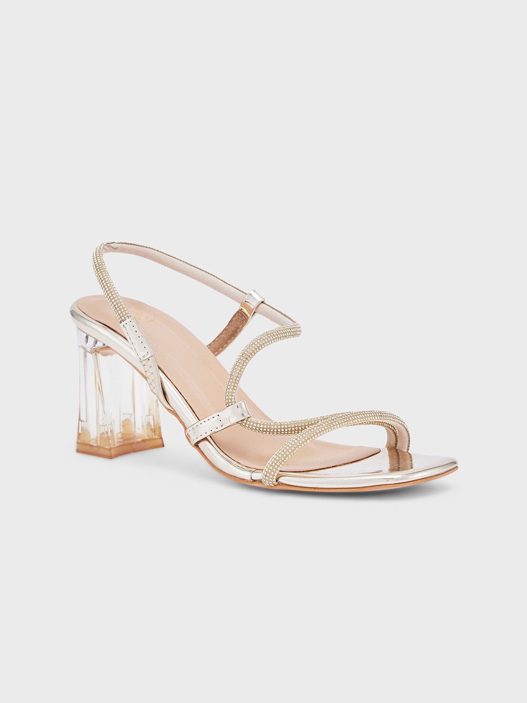 

Sole To Soul Embellished Party Block Sandals, Gold