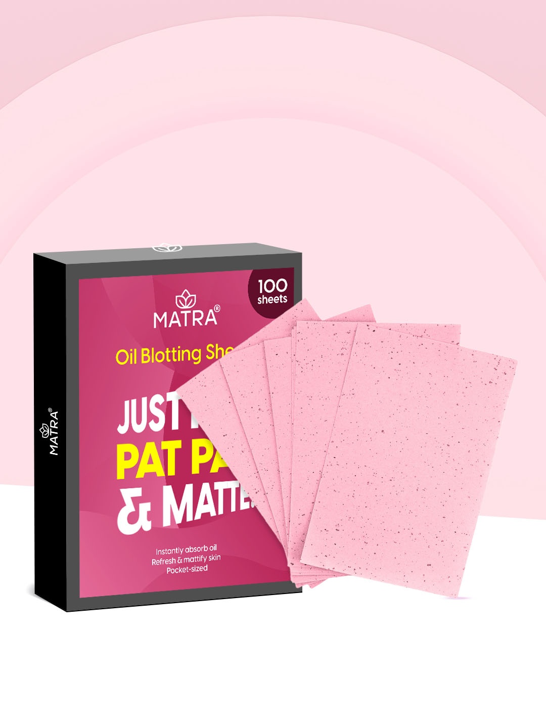 

MATRA Oil Control Blotting Sheets - 100Pcs, Pink