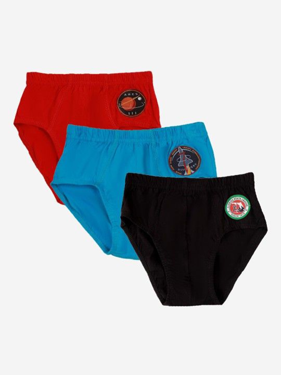 

YK Boys Pack Of 3 Assorted Cotton Basic Briefs YK-Brf-7002-Assorted