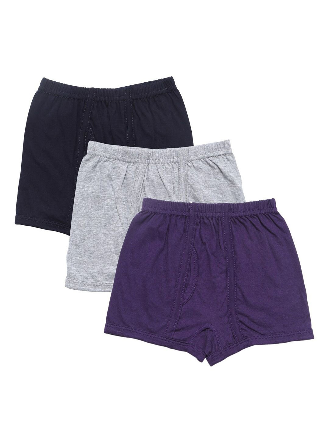 

YK Boys Pack Of 3 Cotton Assorted Boy Short Briefs YK-Assorted-Brf-104, Violet