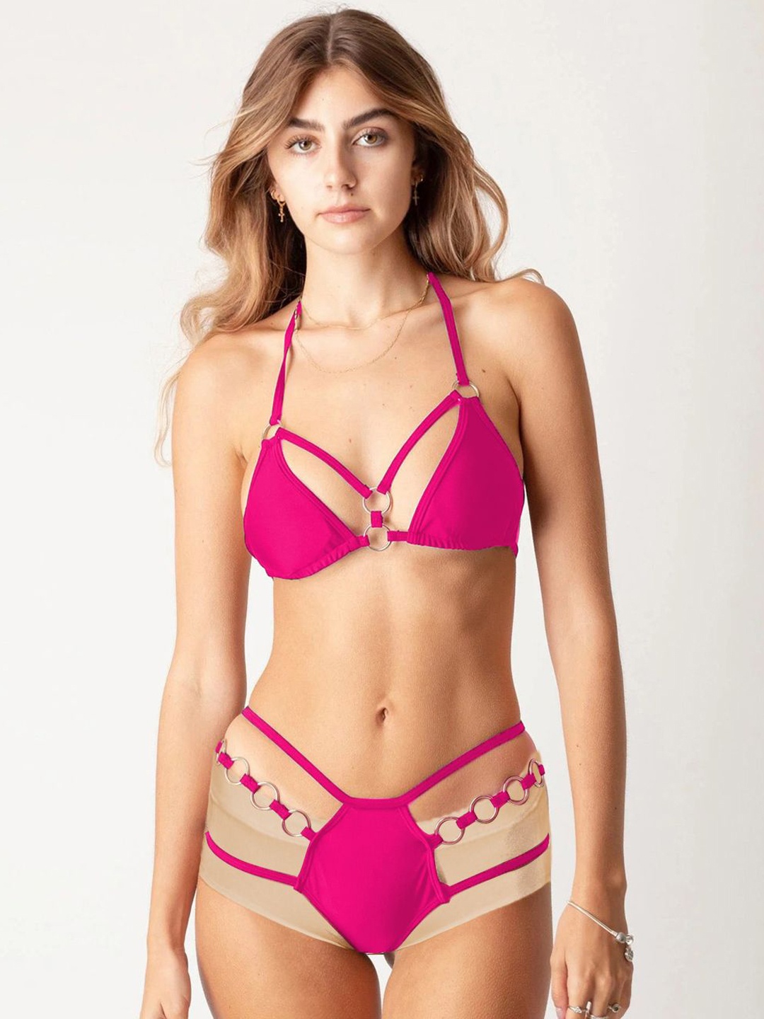 

VAGHBHATT Non-Padded Lingerie Set-BK-5-PINK-P1
