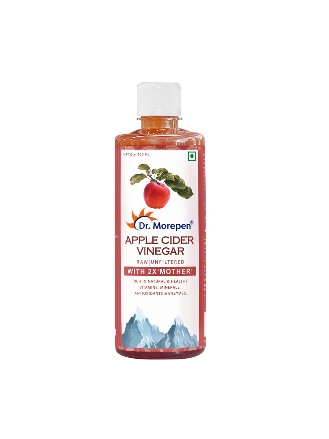 

Dr. Morepen Apple Cider Vinegar With 2x Mother - 500ml, White