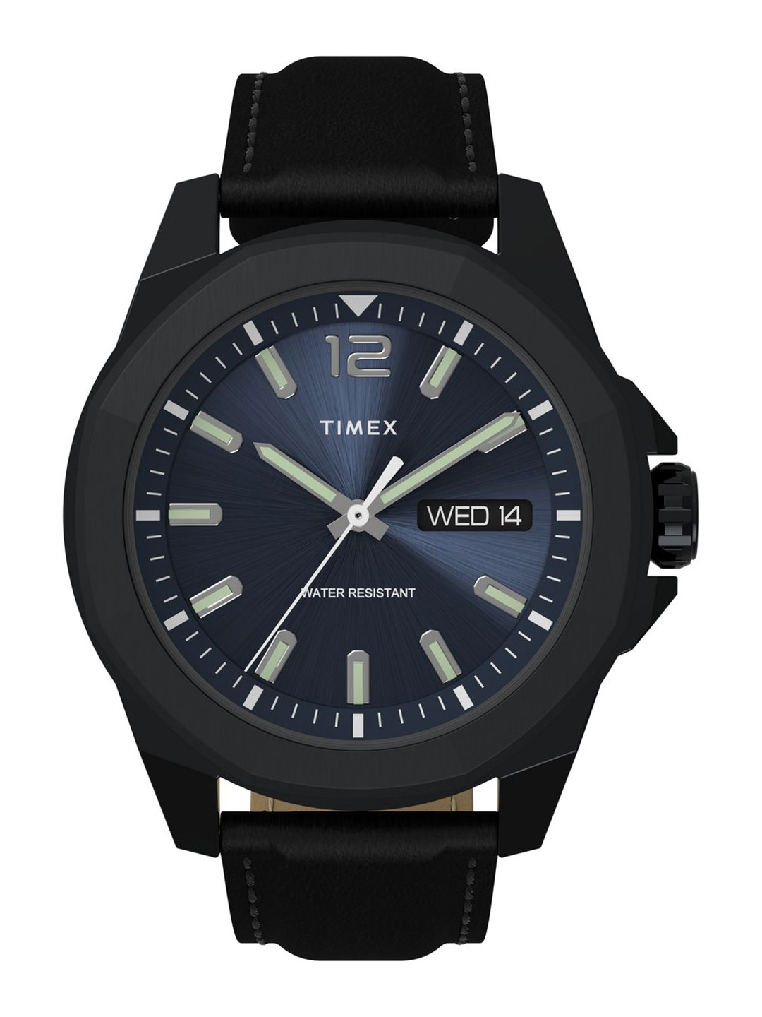 

Timex Men Leather Straps Analogue Watch TW2V42900UJ, Blue
