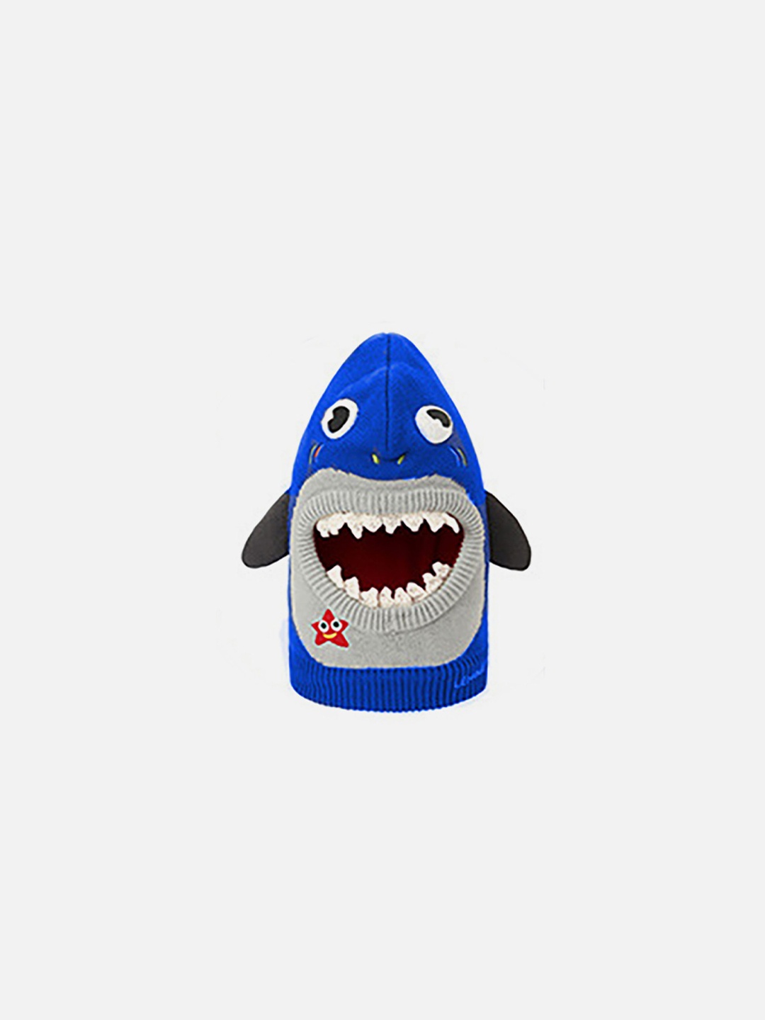 

Little Surprise Box LLP Unisex Kids Embroidered Shark Theme Woollen Beanie, Blue