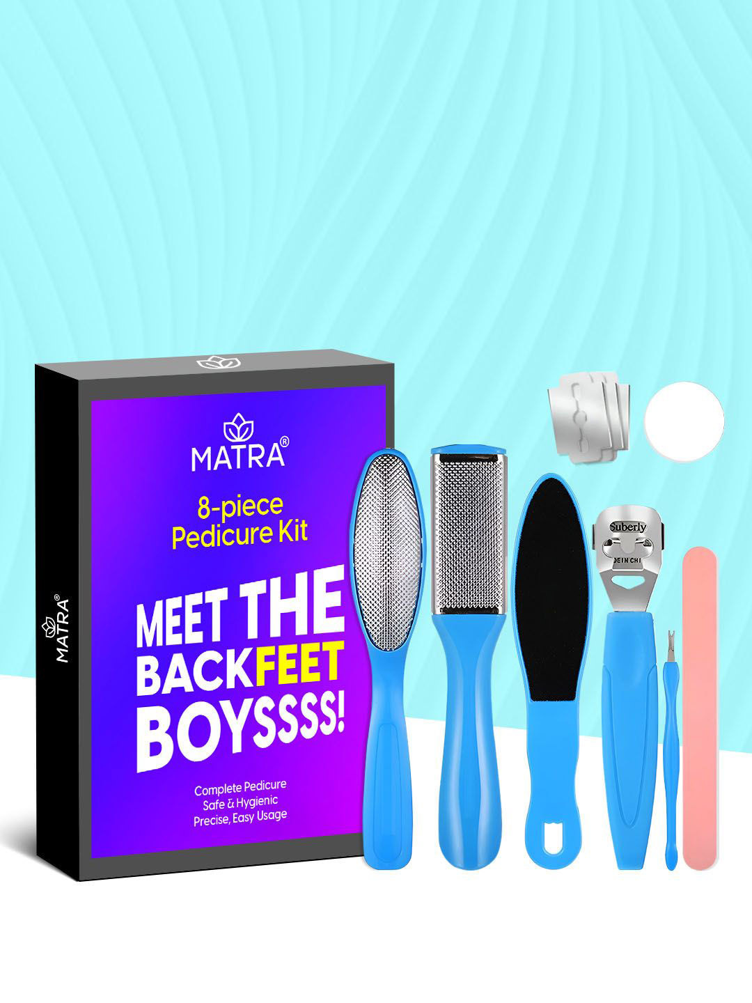 

MATRA Set Of 8 Pedicure Grooming Tool Set, Multi