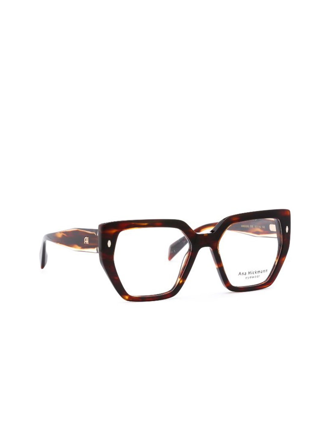 

Ana Hickmann Women Full Rim Abstract Printed Oversized Frames, Brown