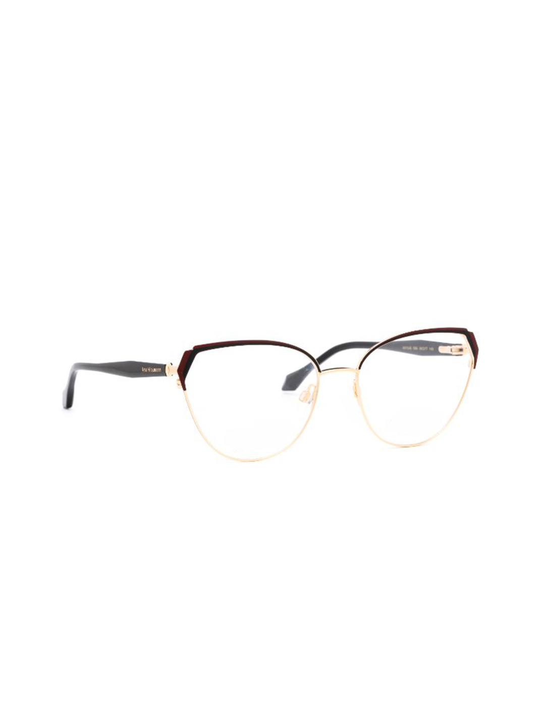 

Ana Hickmann Women Full Rim Oval Frames, Black