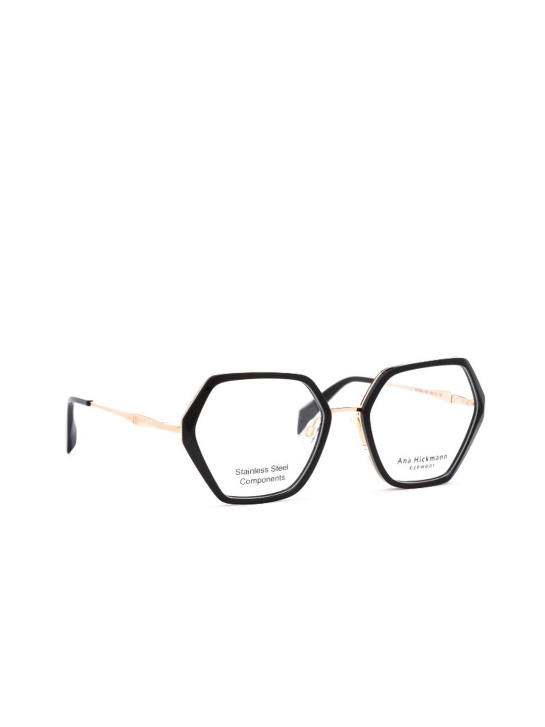 

Ana Hickmann Women Full Rim Oversized Frames, Black