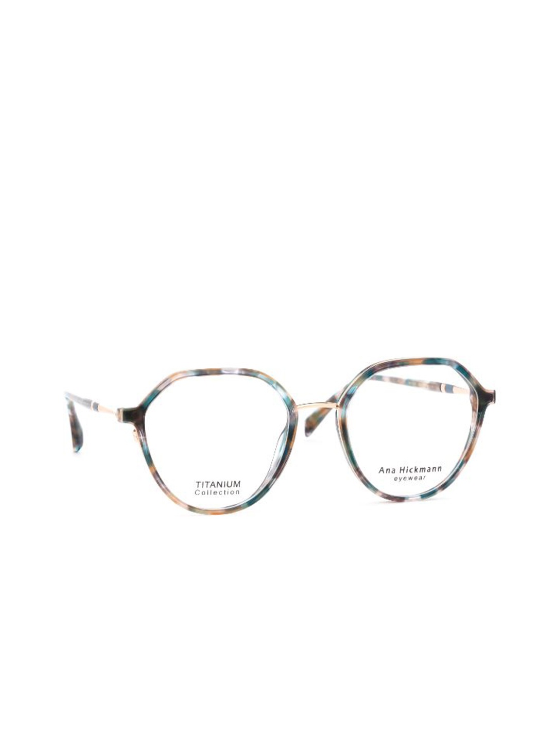 

Ana Hickmann Women Abstract Printed Full Rim Round Frames, White