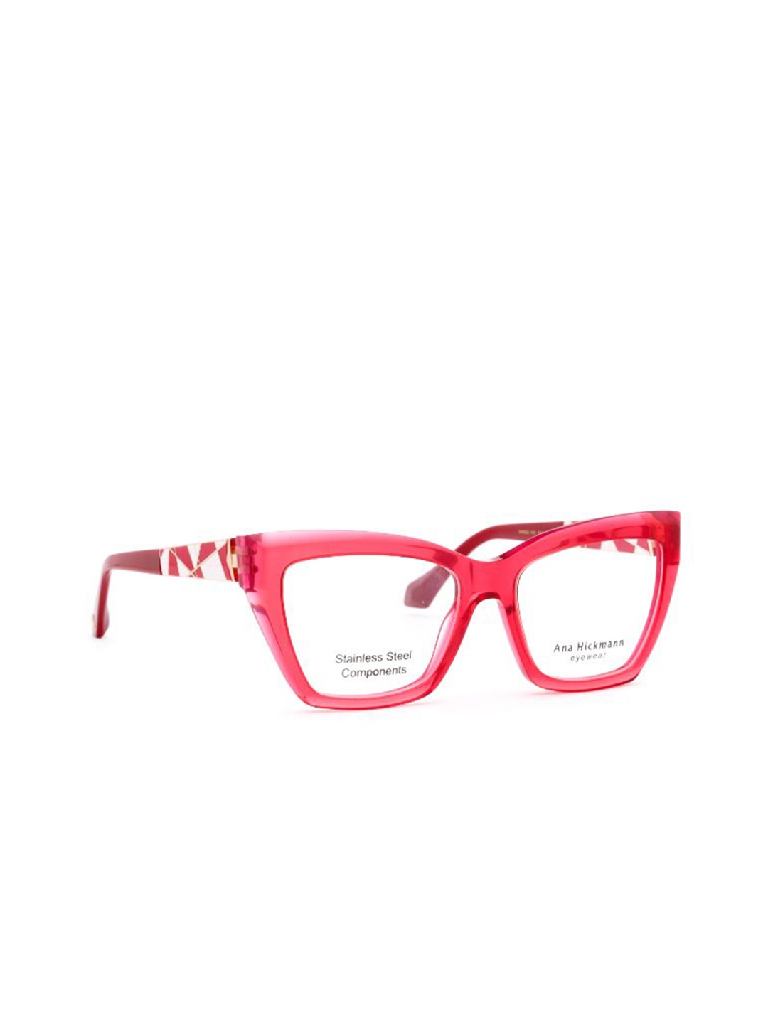 

Ana Hickmann Women Full Rim Cateye Frames, Red