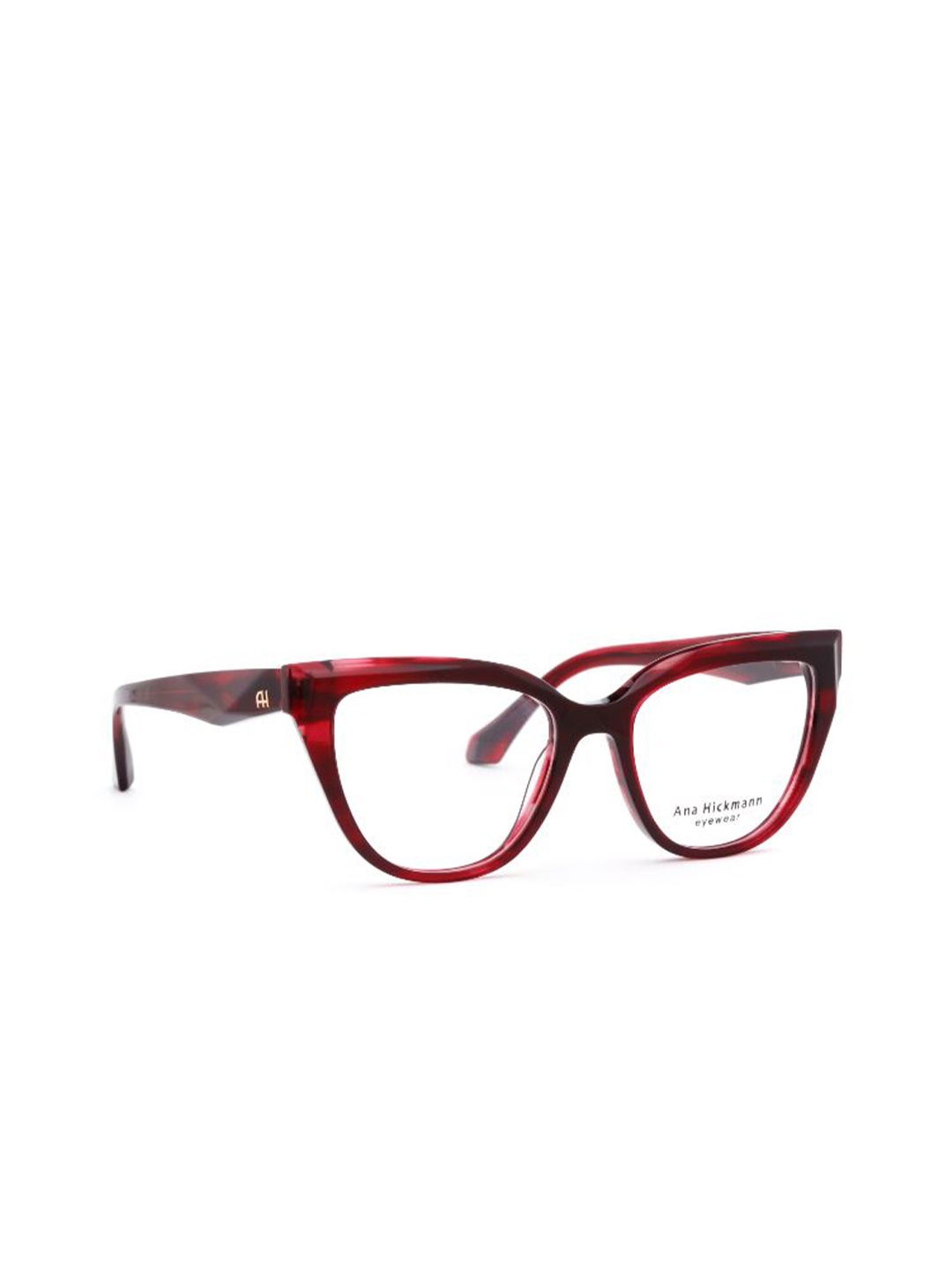 

Ana Hickmann Women Abstract Printed Full Rim Cateye Frames, Red