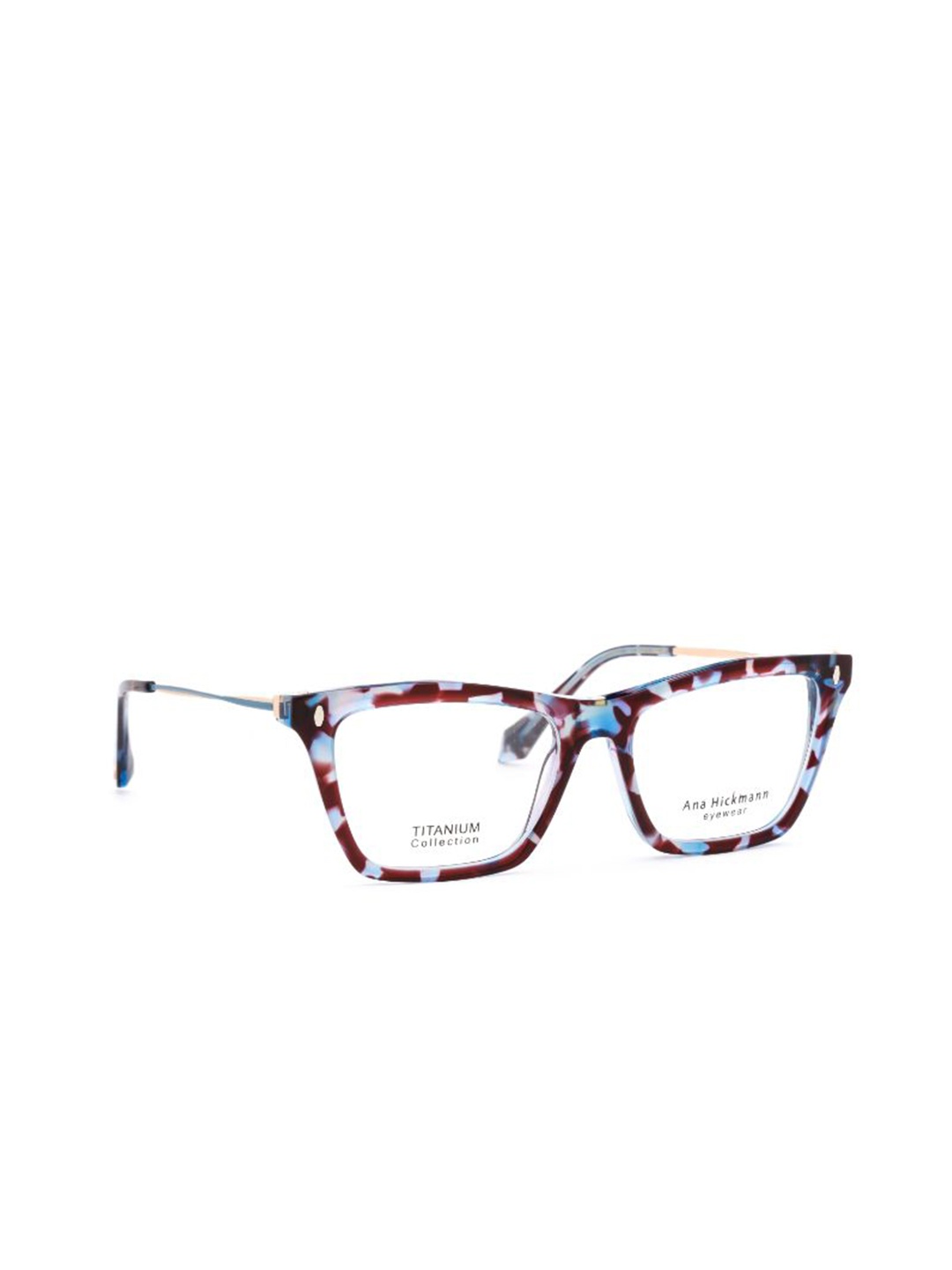 

Ana Hickmann Women Abstract Printed Full Rim Square Frames, Blue