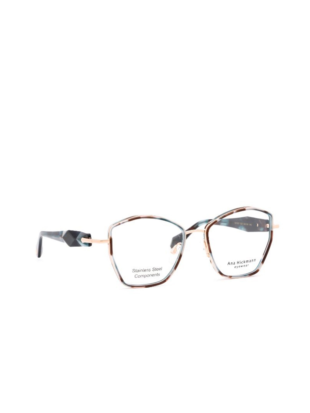 

Ana Hickmann Women Tortoise Shell Full Rim Oversized Frames, Blue