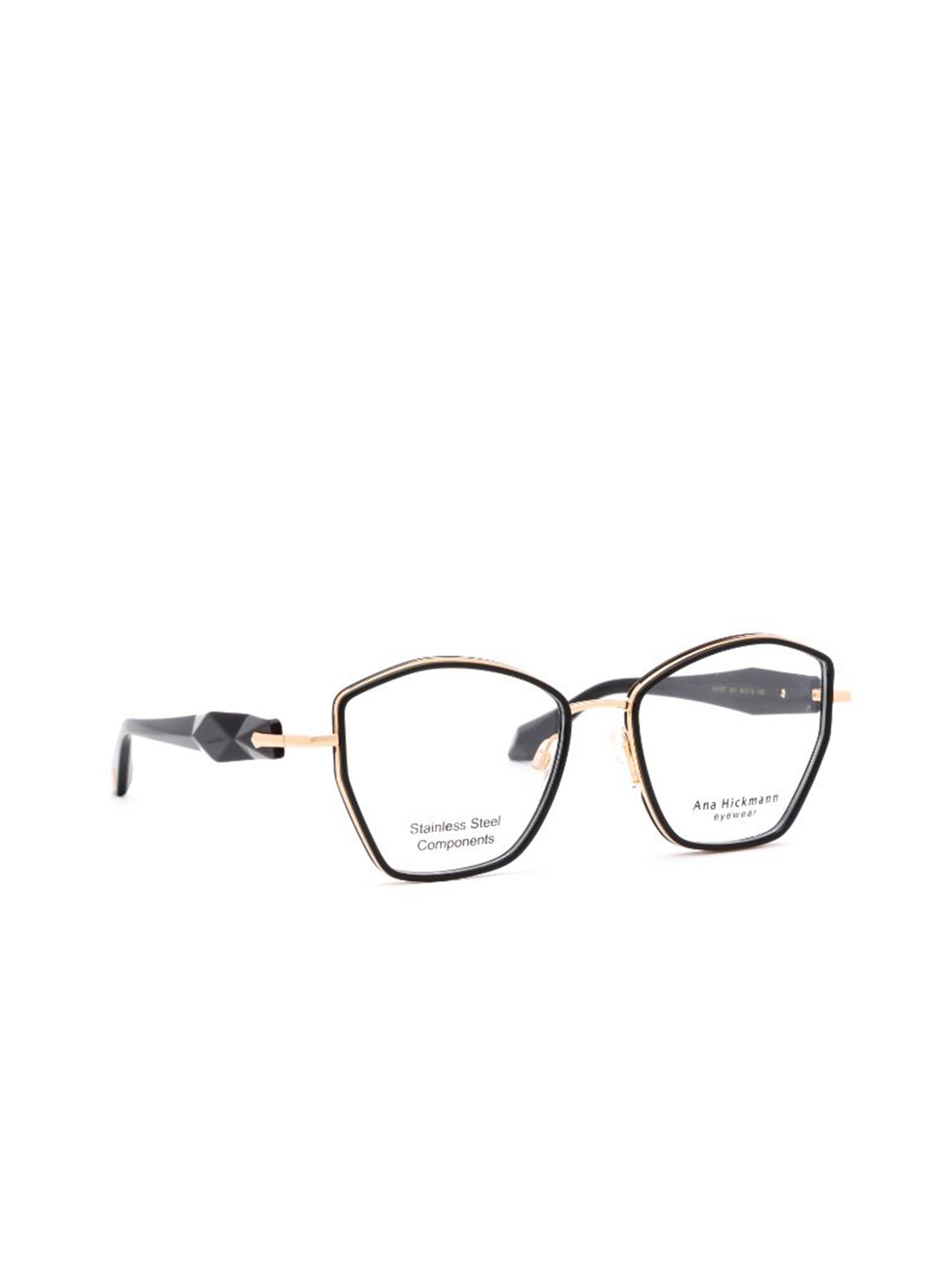 

Ana Hickmann Women Full Rim Oversized Frames, Black