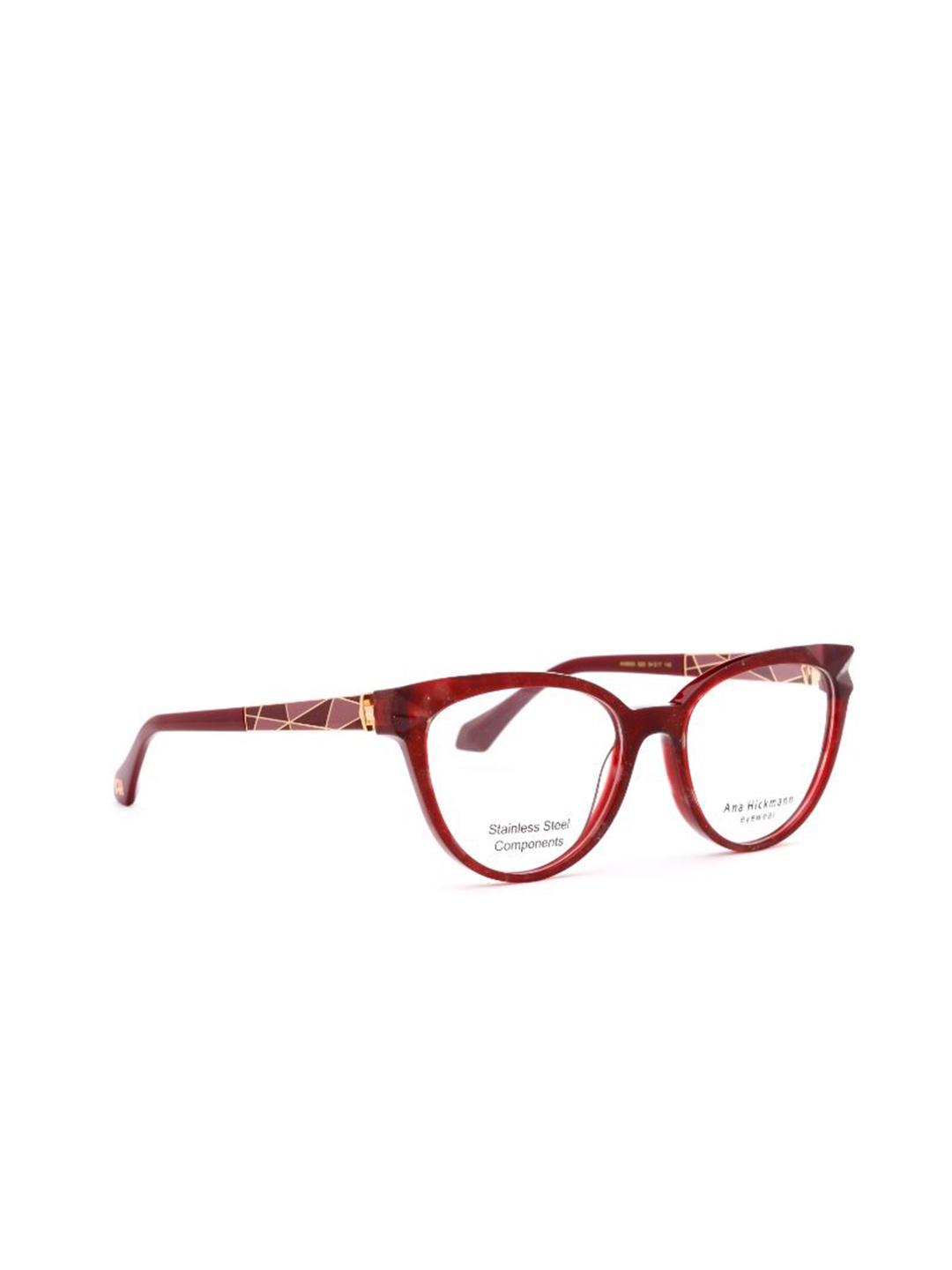 

Ana Hickmann Women Full Rim Cateye Frames, Red