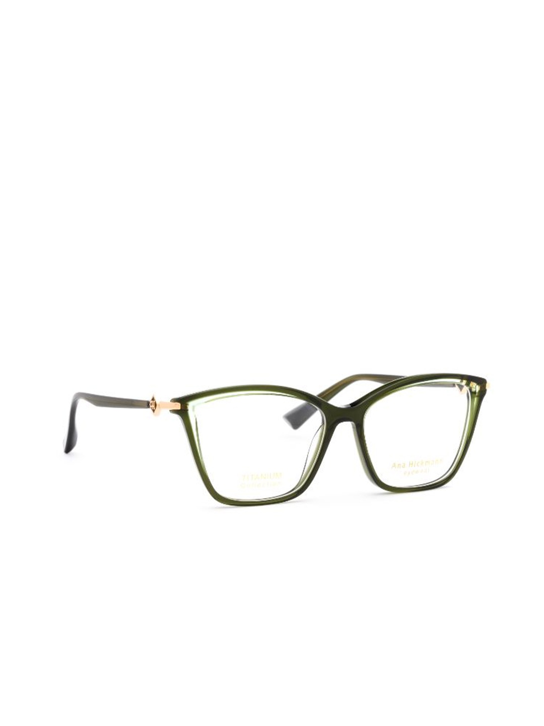 

Ana Hickmann Women Full Rim Cateye Frames, Green