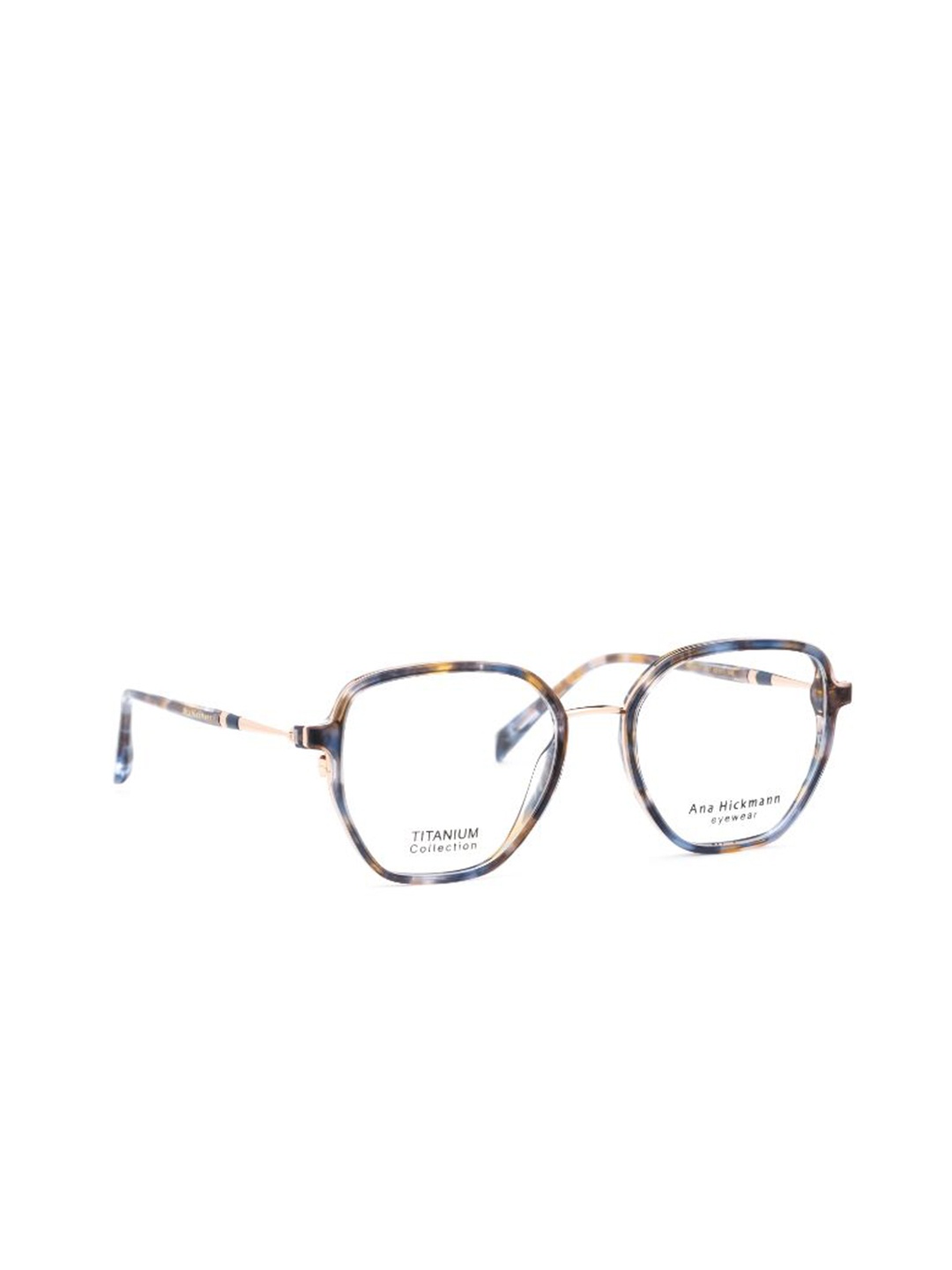 

Ana Hickmann Women Abstract Printed Full Rim Round Frames, Blue