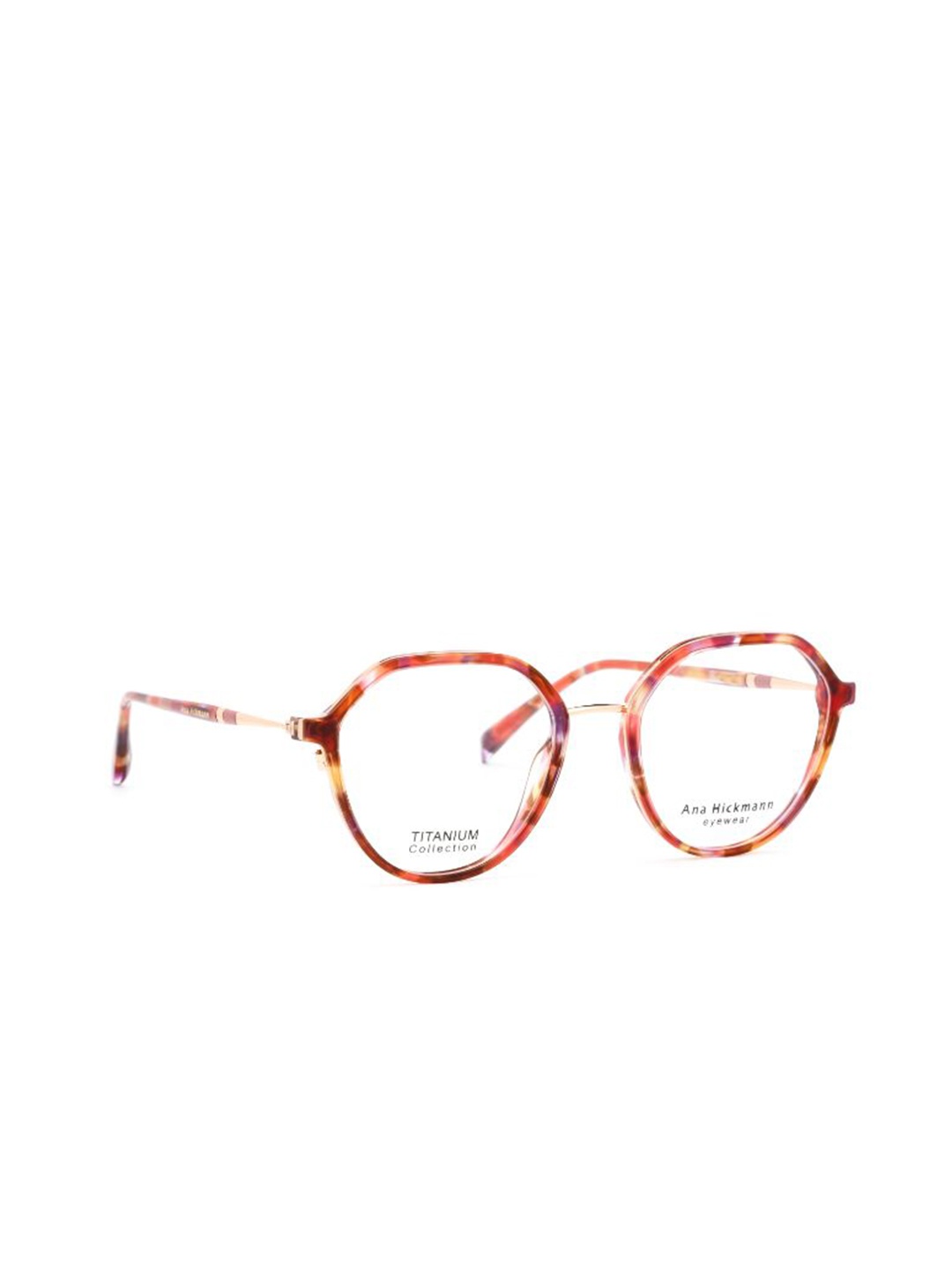 

Ana Hickmann Women Abstract Printed Full Rim Round Frames, Purple