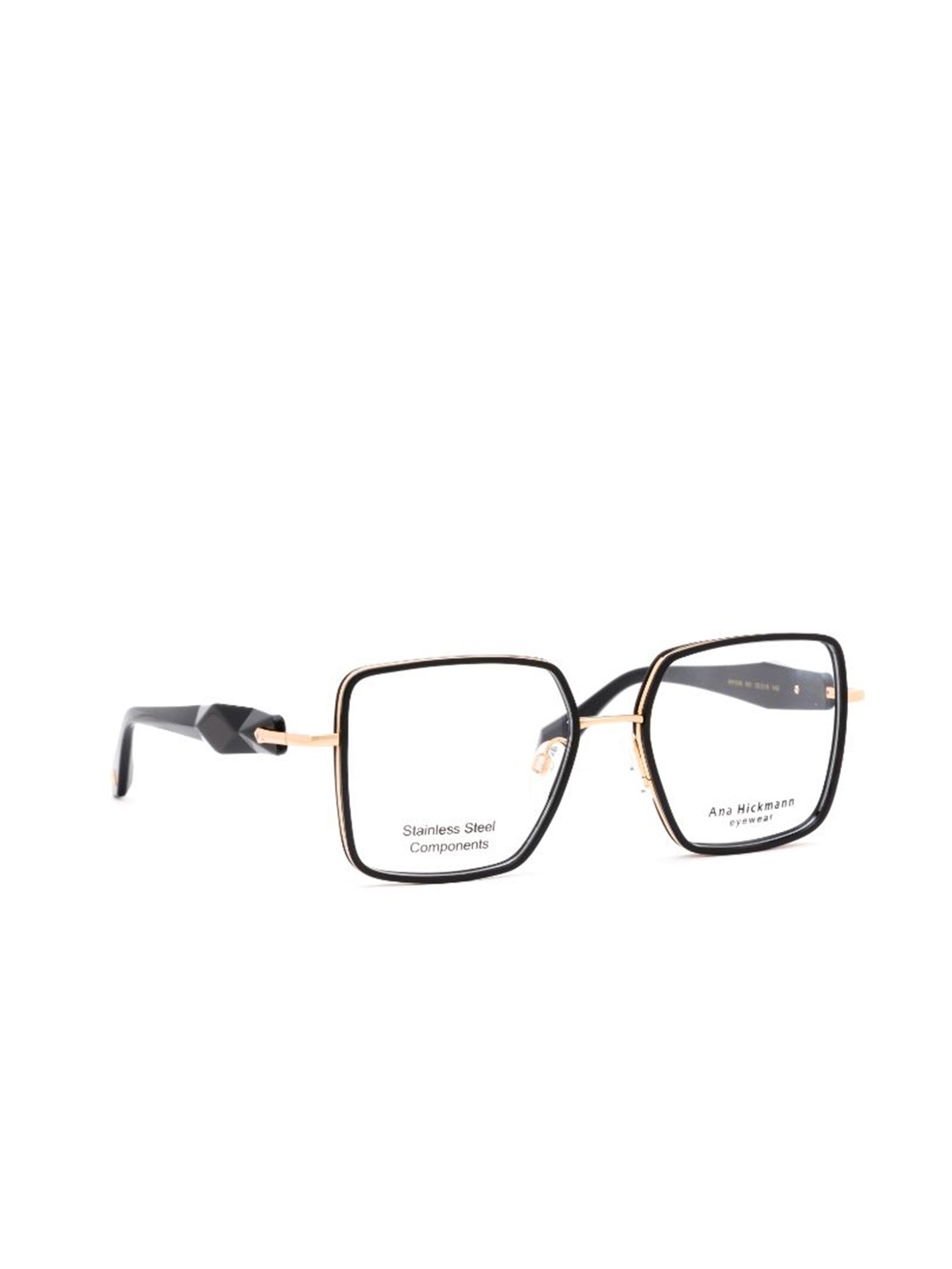 

Ana Hickmann Women Full Rim Square Frames, Black