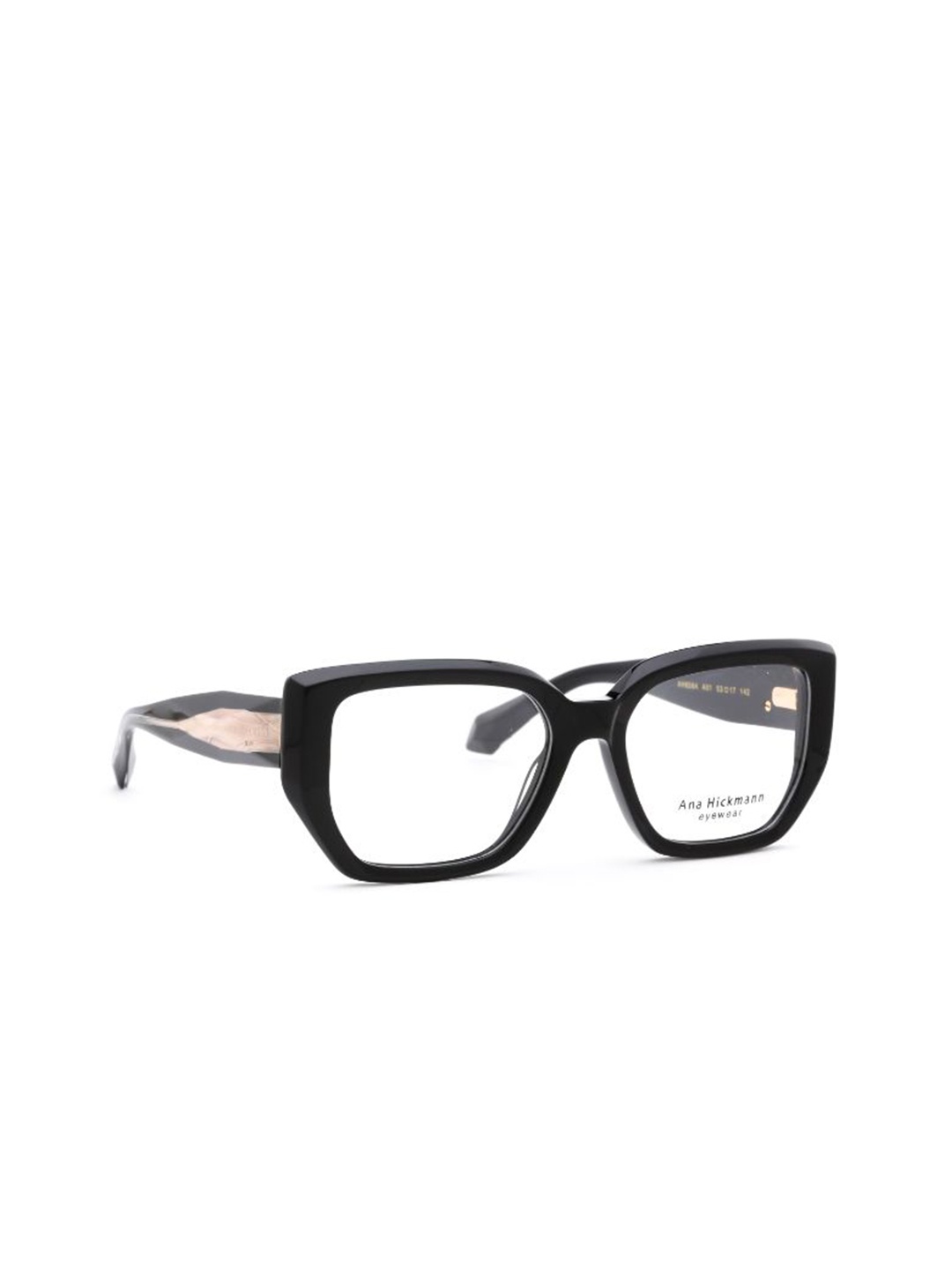

Ana Hickmann Women Full Rim Square Frames, Black