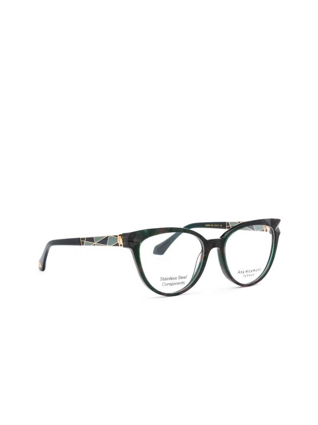 

Ana Hickmann Women Full Rim Cateye Frames, Black