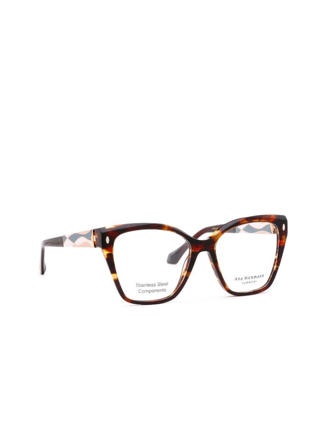 

Ana Hickmann Women Abstract Full Rim Square Frames, Brown