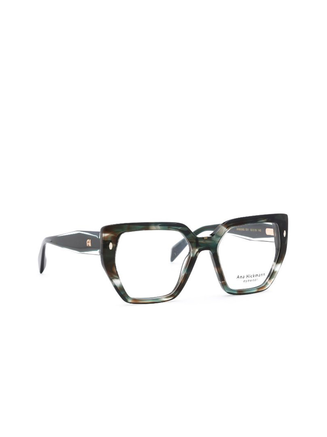 

Ana Hickmann Women Abstract Printed Full Rim Oversized Frames, Green