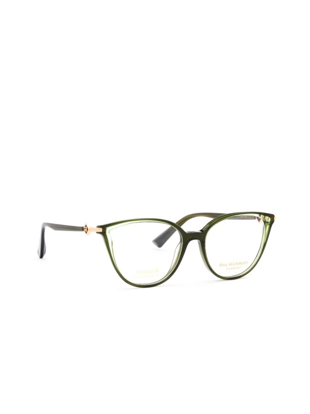 

Ana Hickmann Women Full Rim Cateye Frames, Green