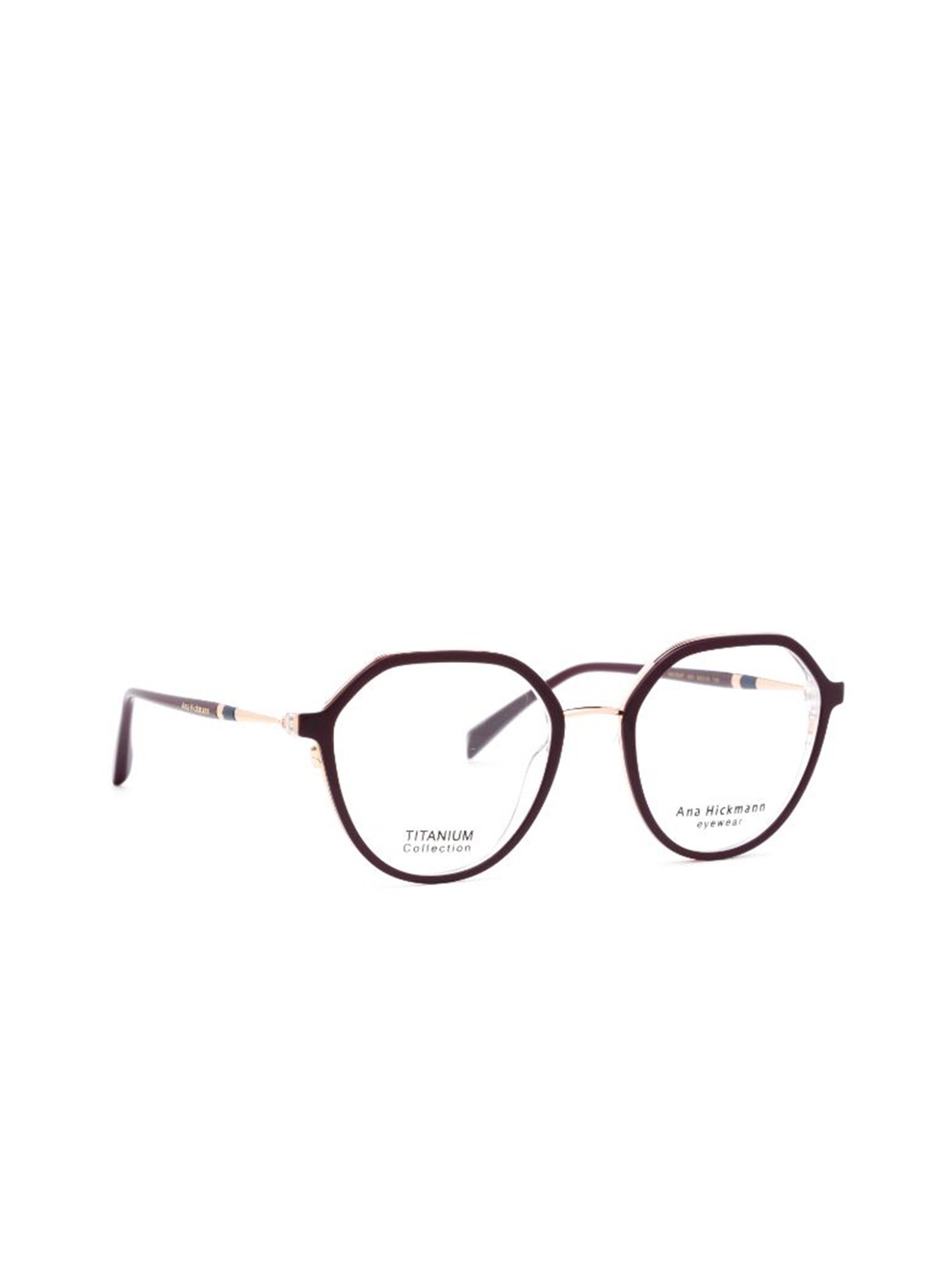 

Ana Hickmann Women Full Rim Round Frames, Purple